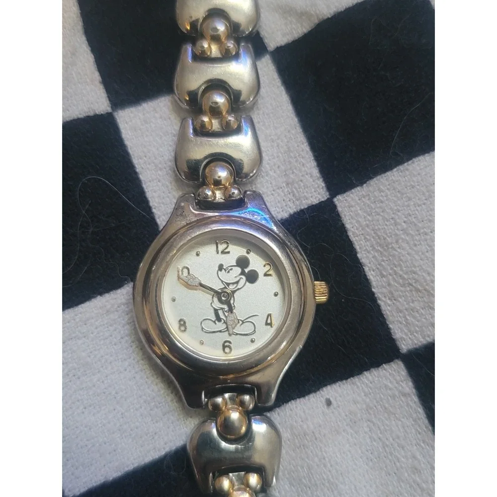 Disney Mickey‎ Mouse Women's Bracelet Watch Silver Tone Dead Battery